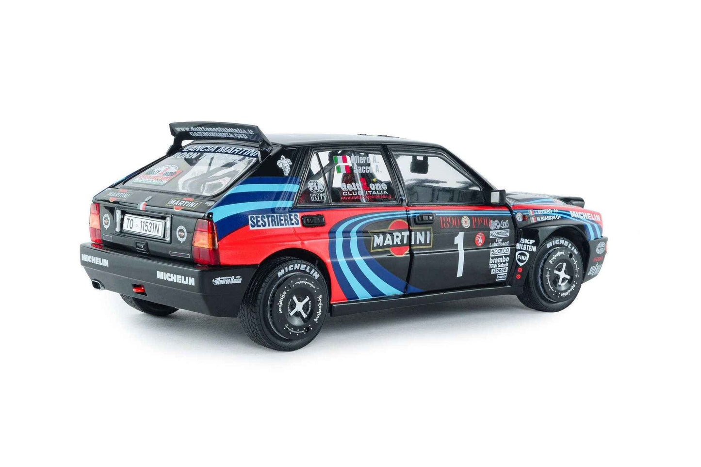 Solido 1990 Lancia Delta HF Integrale Tribute to Biason Rallye Montecarlo Black 1:18 STM Diecast Default Title Default Title-
