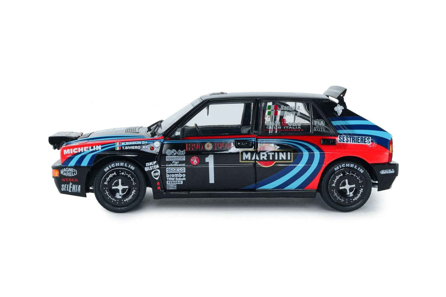 Solido 1990 Lancia Delta HF Integrale Tribute to Biason Rallye Montecarlo Black 1:18 STM Diecast Default Title Default Title-