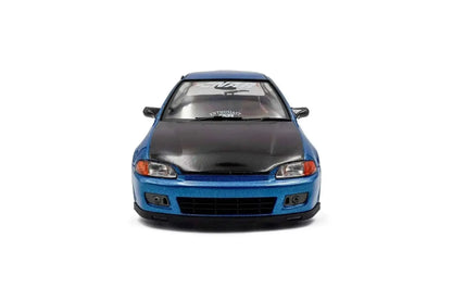Solido 1991 Honda Civic EG6 SiR II Solido Works Cobalt Blue Pearl w/ Carbon Fiber Hood 1:18 Cartsfy Inc.