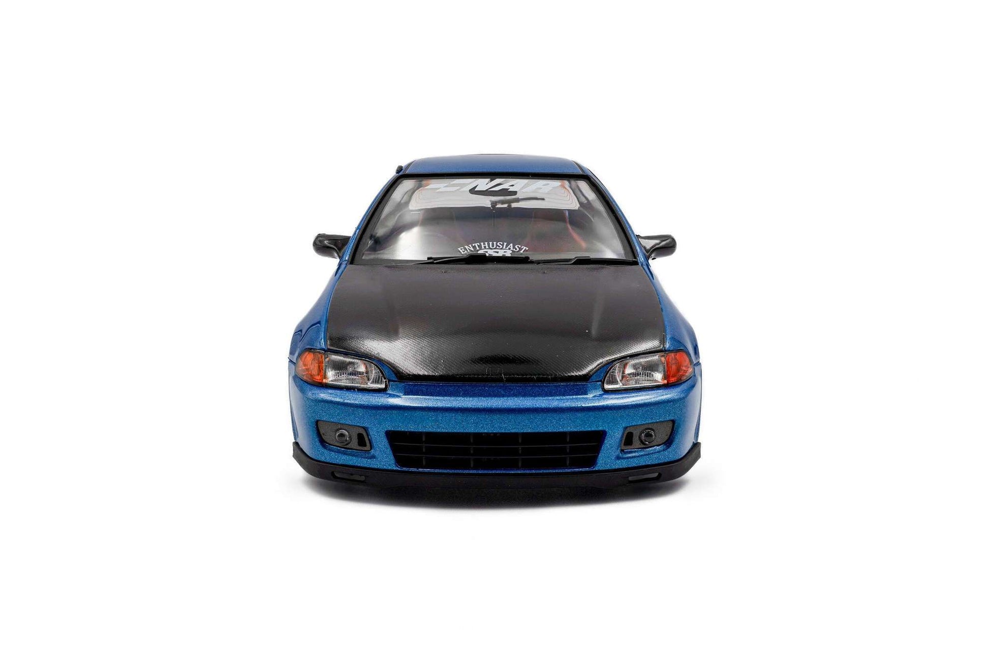 Solido 1991 Honda Civic EG6 SiR II Solido Works Cobalt Blue Pearl w/ Carbon Fiber Hood 1:18 STM Diecast Default Title Default Title-