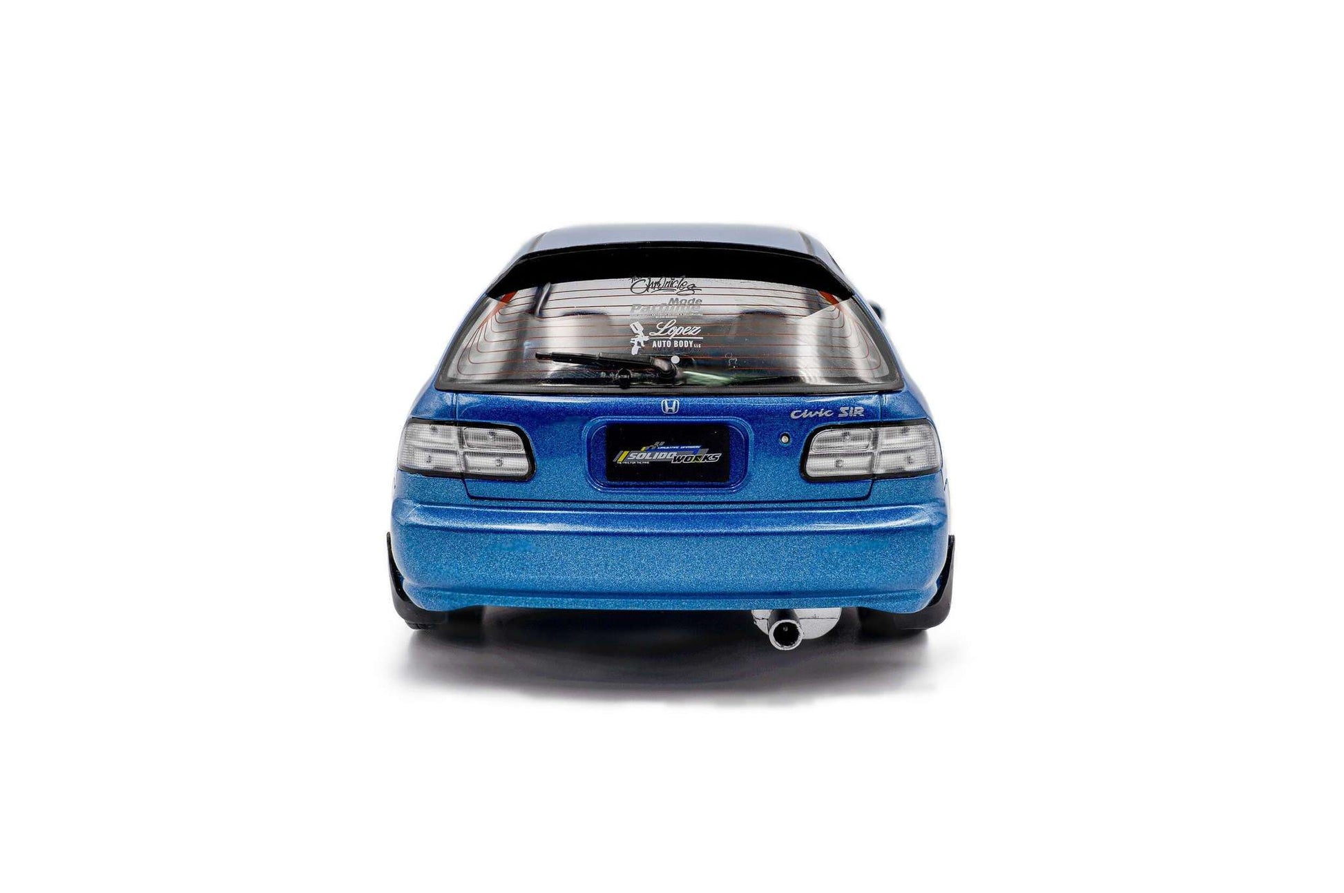Solido 1991 Honda Civic EG6 SiR II Solido Works Cobalt Blue Pearl w/ Carbon Fiber Hood 1:18 STM Diecast Default Title Default Title-