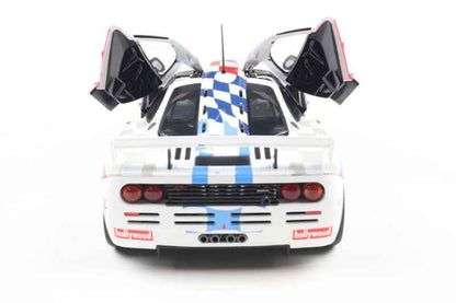 Solido 1996 Mclaren F1 GTR 6.1L V12 Short Tail Team Hollywood #01 Winner De Brasilia White 1:18 Cartsfy Inc.