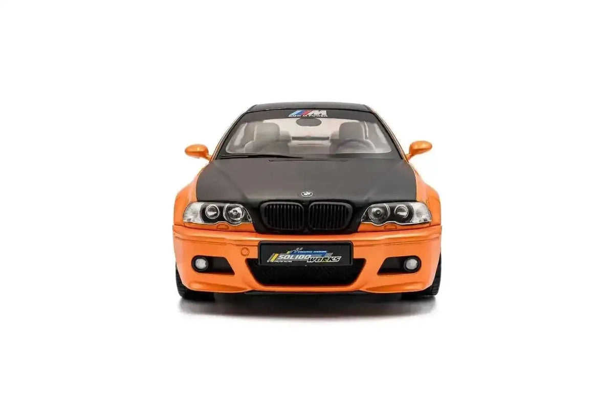 Solido 2000 BMW E46 Coupe Orange w/ Black Hood 1:18 Cartsfy Inc.