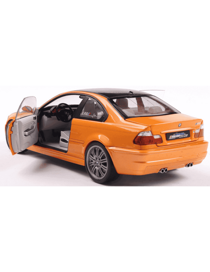 Solido 2000 BMW E46 Coupe Orange w/ Black Hood 1:18 Cartsfy Inc.