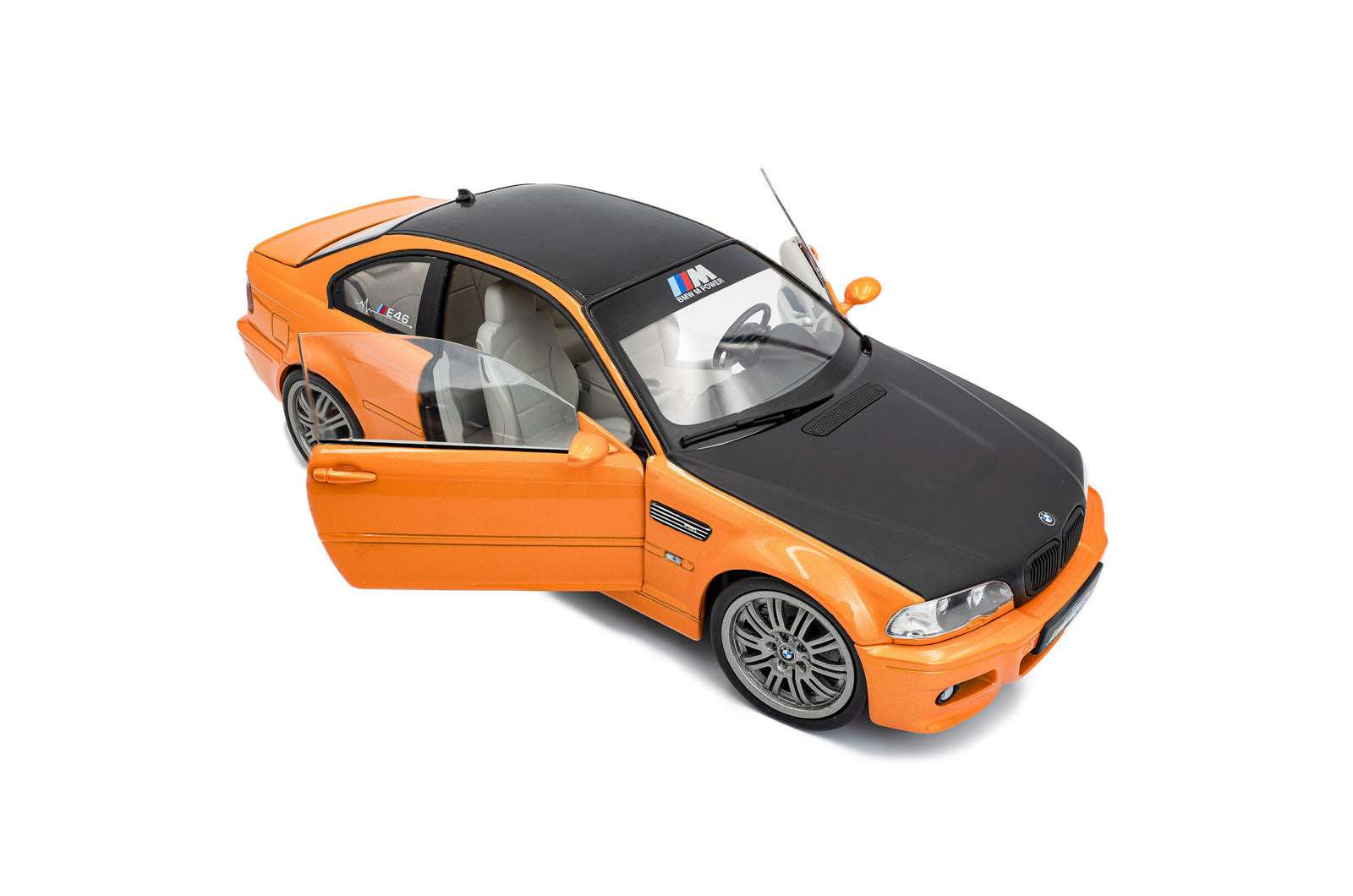 Solido 2000 BMW E46 Coupe Orange w/ Black Hood 1:18 Cartsfy Inc.