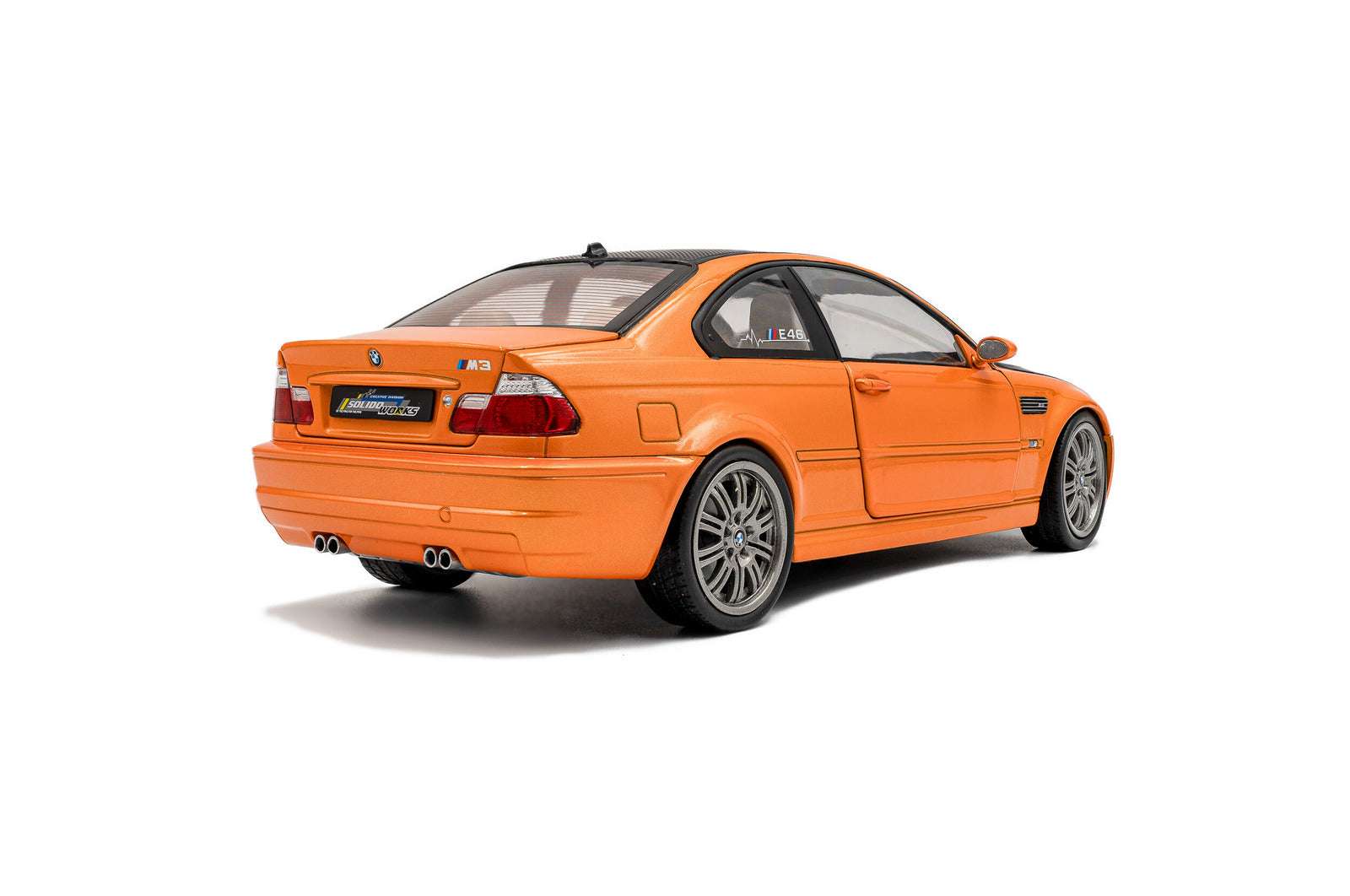 Solido 2000 BMW E46 Coupe Orange w/ Black Hood 1:18 Cartsfy Inc.