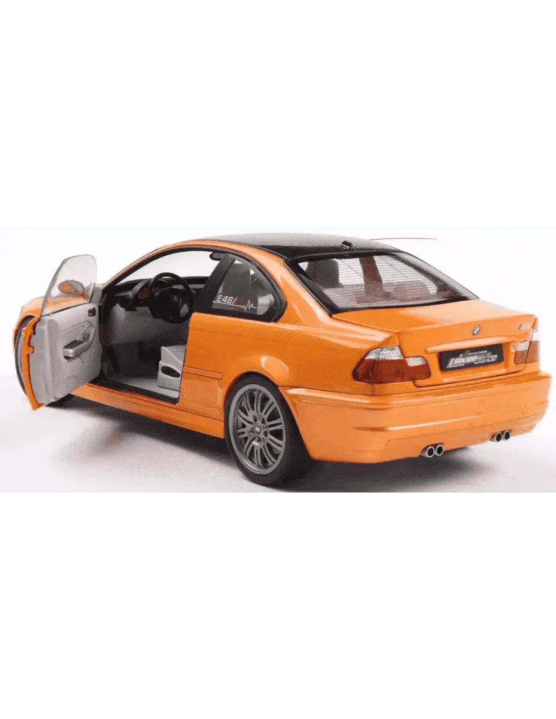 Solido 2000 BMW E46 Coupe Orange w/ Black Hood 1:18 Cartsfy Inc.