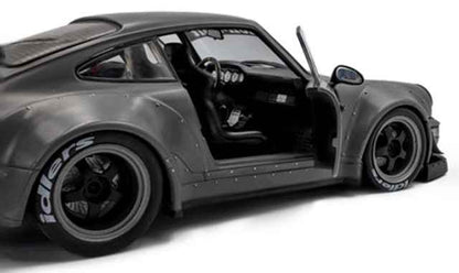 Solido 2016 Porsche 911 (964) RWB Bodykit Nardo Grey w/ Akira Nakai Figure 1:18 Cartsfy Inc.