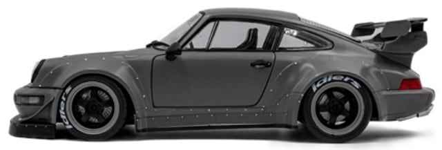 Solido 2016 Porsche 911 (964) RWB Bodykit Nardo Grey w/ Akira Nakai Figure 1:18 Cartsfy Inc.