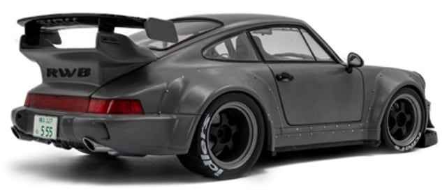 Solido 2016 Porsche 911 (964) RWB Bodykit Nardo Grey w/ Akira Nakai Figure 1:18 Cartsfy Inc.