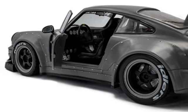 Solido 2016 Porsche 911 (964) RWB Bodykit Nardo Grey w/ Akira Nakai Figure 1:18 Cartsfy Inc.