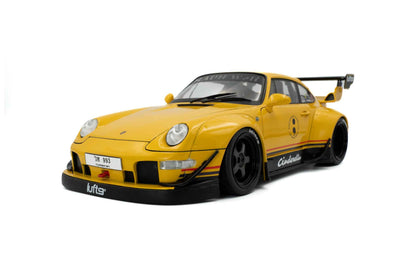 Solido 2020 Porsche 911 993 RWB Bodykit "Cindarella" Yellow 1:18 Cartsfy Inc.