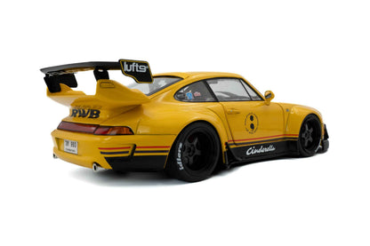 Solido 2020 Porsche 911 993 RWB Bodykit "Cindarella" Yellow 1:18 Cartsfy Inc.