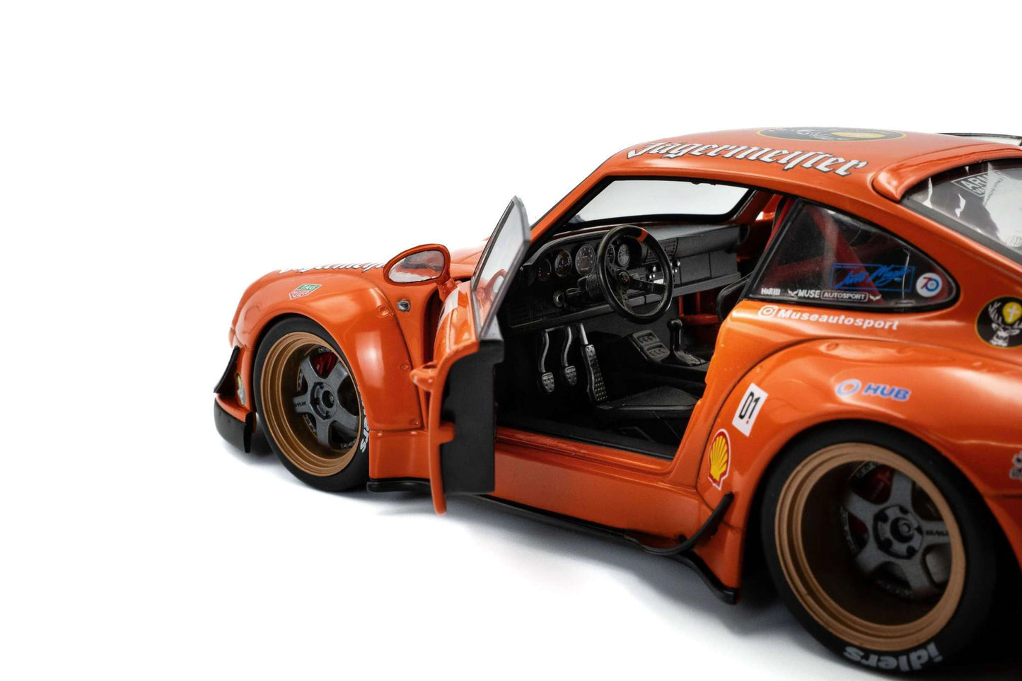 Solido 2020 Porsche 993 RWB Bodykit #7 Jagermeister Orange 1:18 STM Diecast Default Title Default Title-