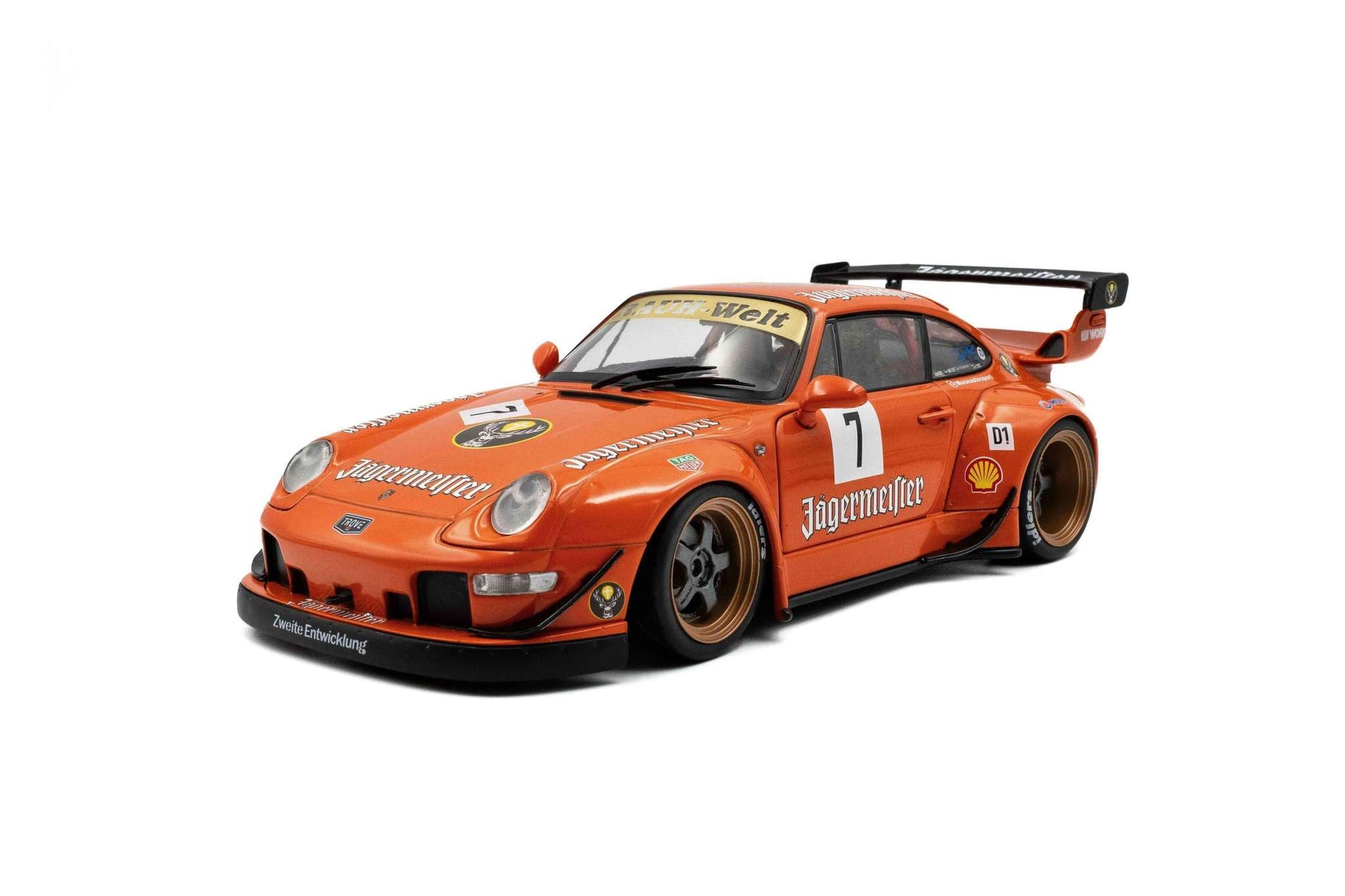 Solido 2020 Porsche 993 RWB Bodykit #7 Jagermeister Orange 1:18 STM Diecast Default Title Default Title-