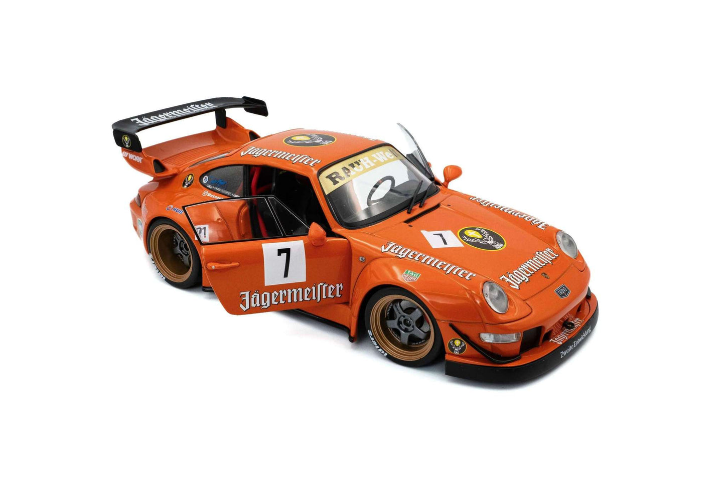 Solido 2020 Porsche 993 RWB Bodykit #7 Jagermeister Orange 1:18 STM Diecast Default Title Default Title-