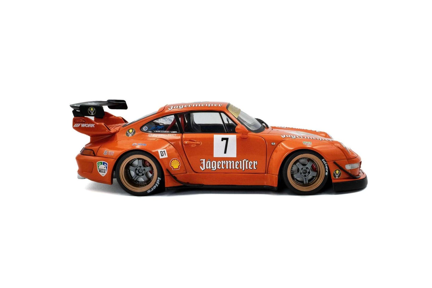 Solido 2020 Porsche 993 RWB Bodykit #7 Jagermeister Orange 1:18 STM Diecast Default Title Default Title-