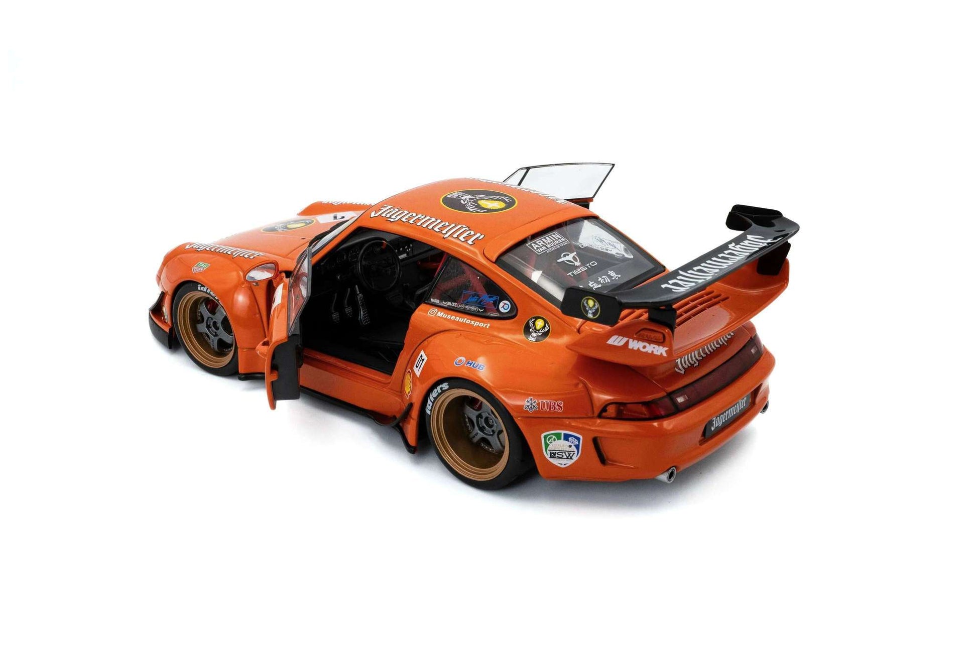 Solido 2020 Porsche 993 RWB Bodykit #7 Jagermeister Orange 1:18 STM Diecast Default Title Default Title-