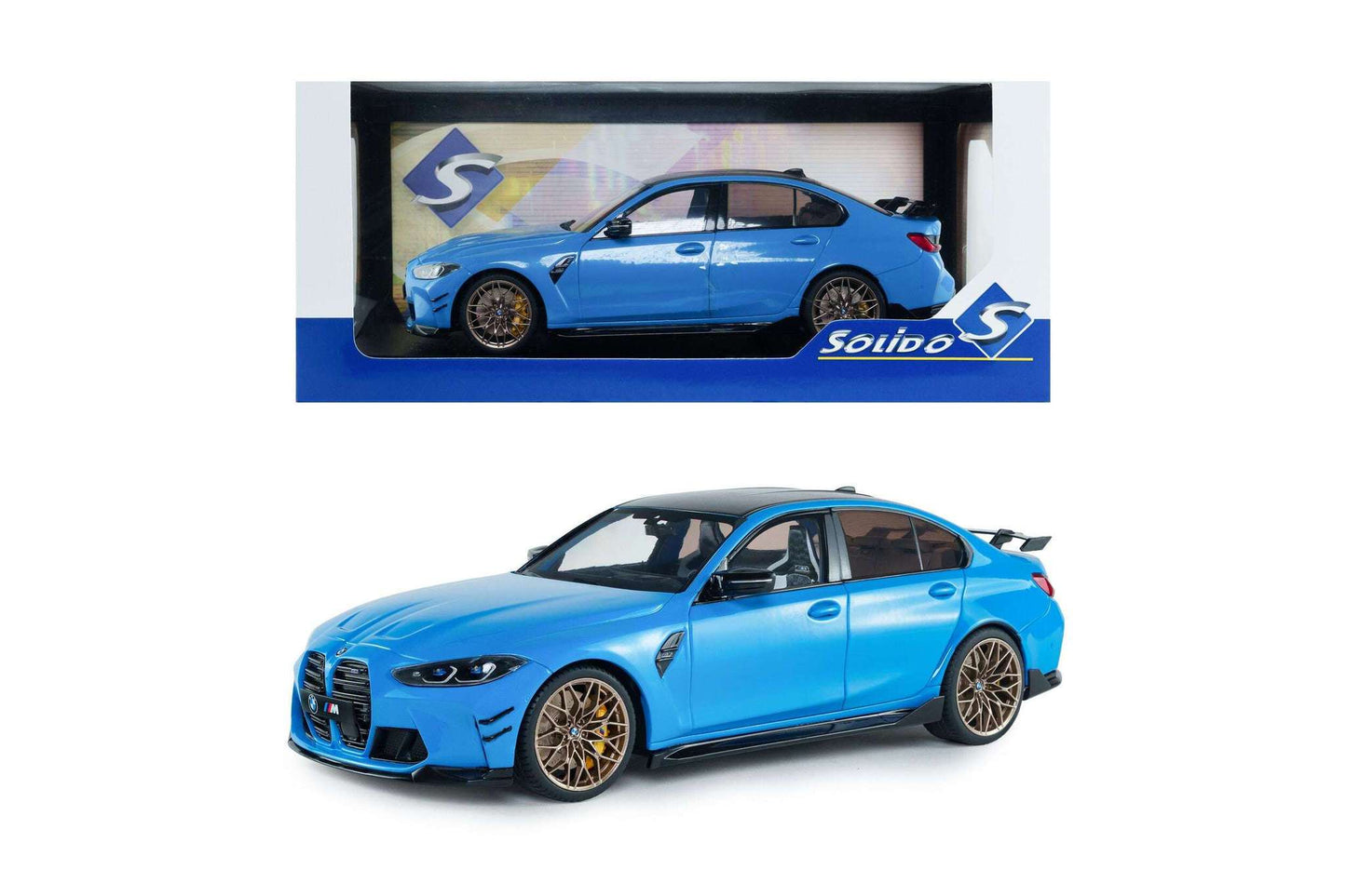 Solido 2024 BMW M3 M-Performance G80 Daytona Beach Blue 1:18 Cartsfy Inc.