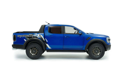 Solido 2024 Ford Ranger Raptor Crew Cab Pickup Truck Blue Lightning 1:18 Cartsfy Inc.