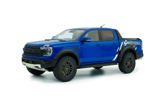 Solido 2024 Ford Ranger Raptor Crew Cab Pickup Truck Blue Lightning 1:18 Cartsfy Inc.