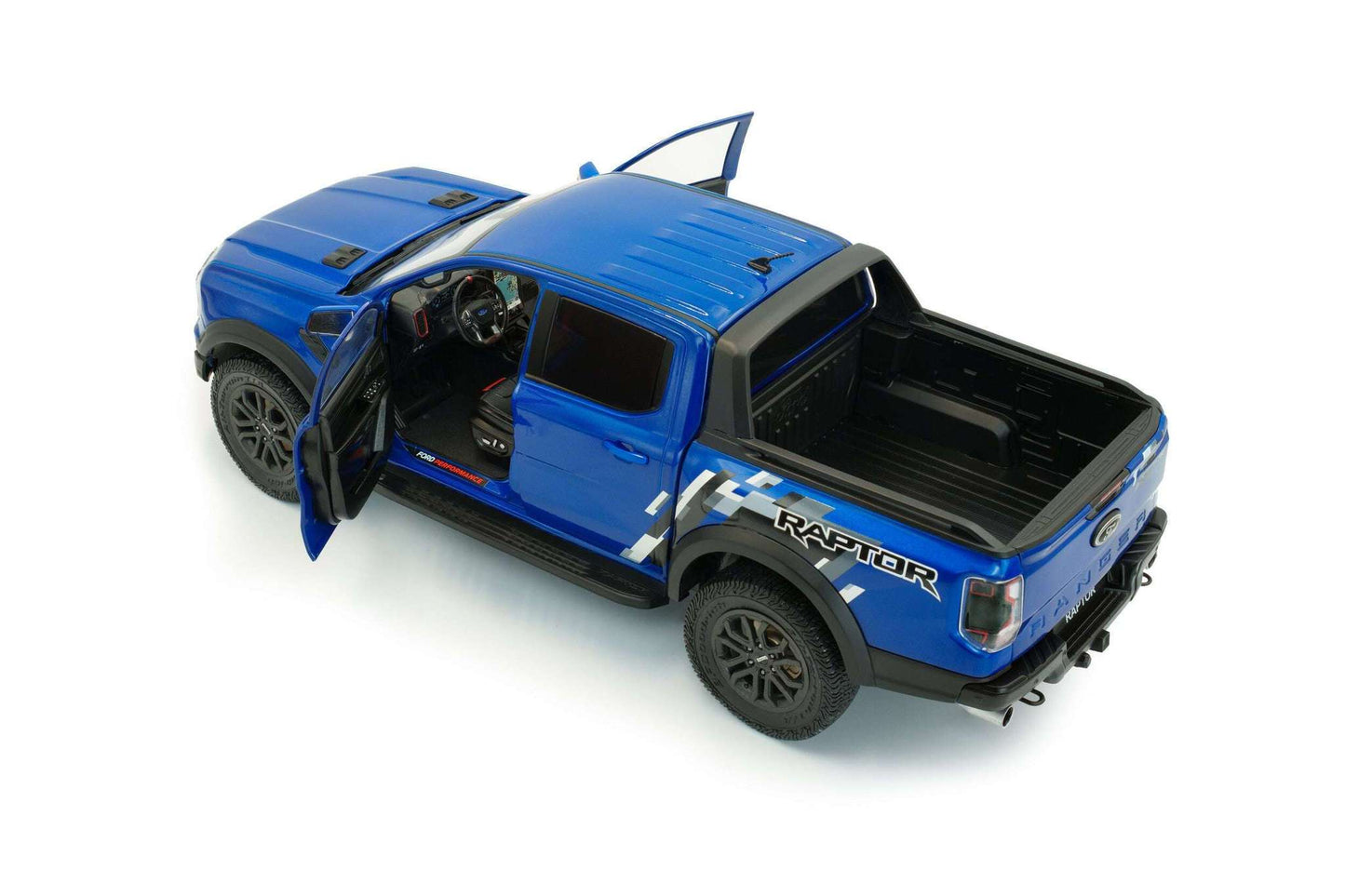 Solido 2024 Ford Ranger Raptor Crew Cab Pickup Truck Blue Lightning 1:18 Cartsfy Inc.