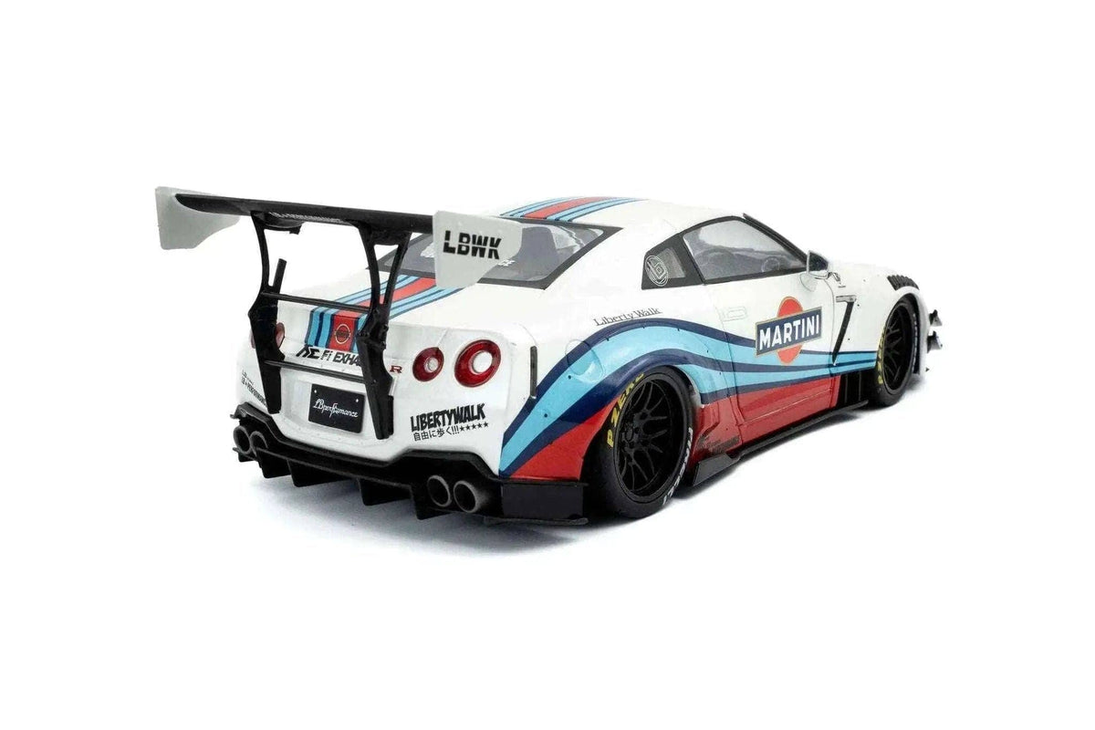 Solido 2024 Nissan GT-R (R35) W/ Liberty Walk Body Kit 2.0 Martini White 1:18 STM Diecast Default Title Default Title-