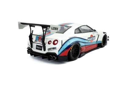 Solido 2024 Nissan GT-R (R35) W/ Liberty Walk Body Kit 2.0 Martini White 1:18 STM Diecast Default Title Default Title-