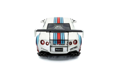 Solido 2024 Nissan GT-R (R35) W/ Liberty Walk Body Kit 2.0 Martini White 1:18 STM Diecast Default Title Default Title-