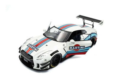 Solido 2024 Nissan GT-R (R35) W/ Liberty Walk Body Kit 2.0 Martini White 1:18 STM Diecast Default Title Default Title-