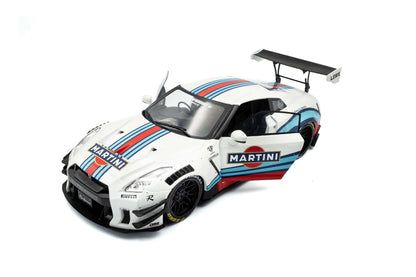 Solido 2024 Nissan GT-R (R35) W/ Liberty Walk Body Kit 2.0 Martini White 1:18 Cartsfy Inc.