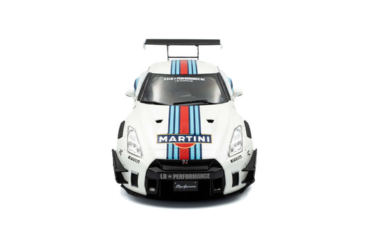 Solido 2024 Nissan GT-R (R35) W/ Liberty Walk Body Kit 2.0 Martini White 1:18 Cartsfy Inc.