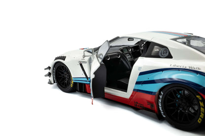 Solido 2024 Nissan GT-R (R35) W/ Liberty Walk Body Kit 2.0 Martini White 1:18 Cartsfy Inc.