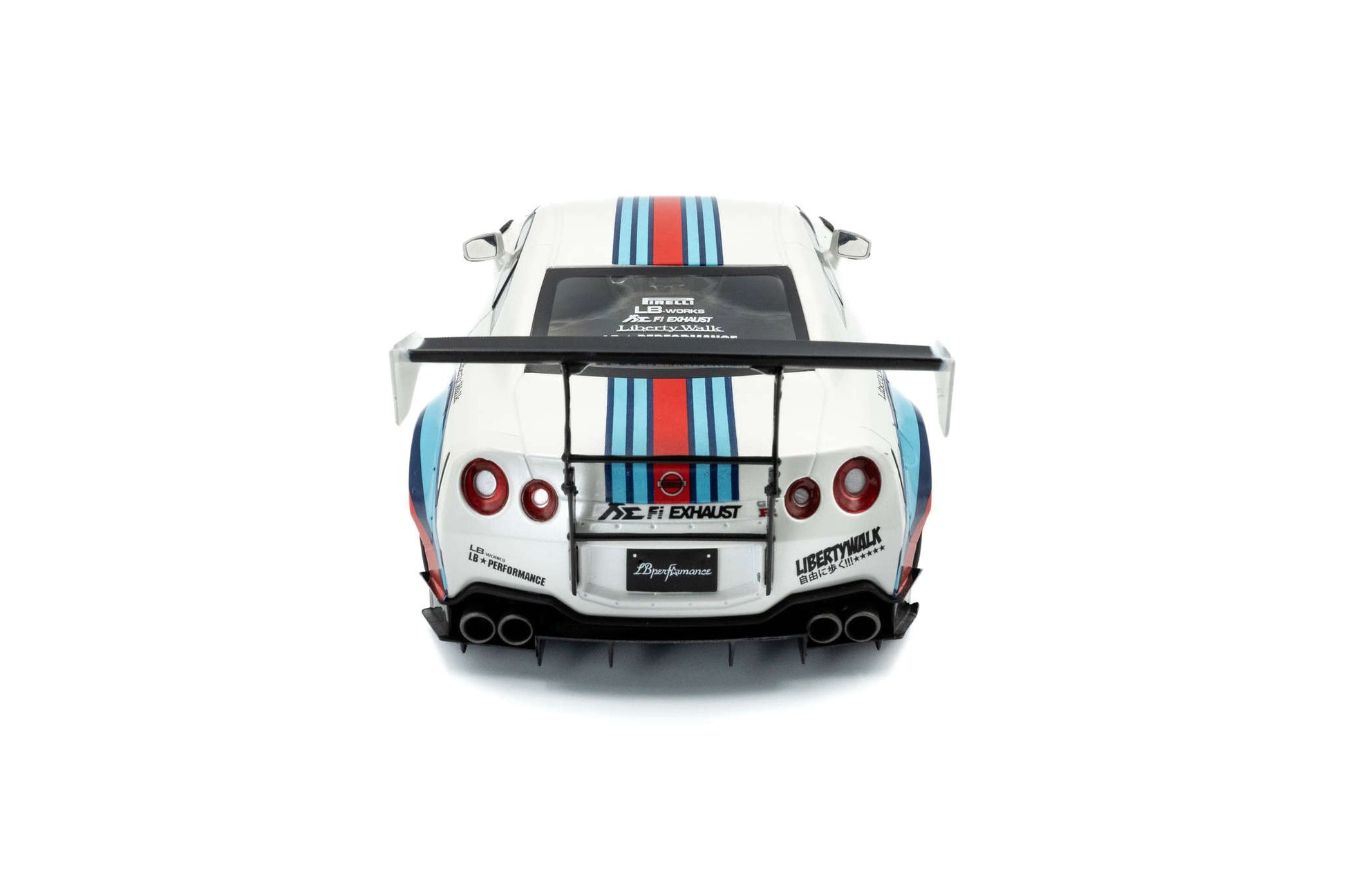 Solido 2024 Nissan GT-R (R35) W/ Liberty Walk Body Kit 2.0 Martini White 1:18 Cartsfy Inc.