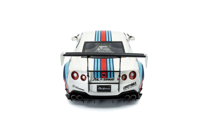 Solido 2024 Nissan GT-R (R35) W/ Liberty Walk Body Kit 2.0 Martini White 1:18 Cartsfy Inc.