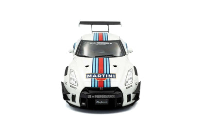 Solido 2024 Nissan GT-R (R35) W/ Liberty Walk Body Kit 2.0 Martini White 1:18 STM Diecast Default Title Default Title-