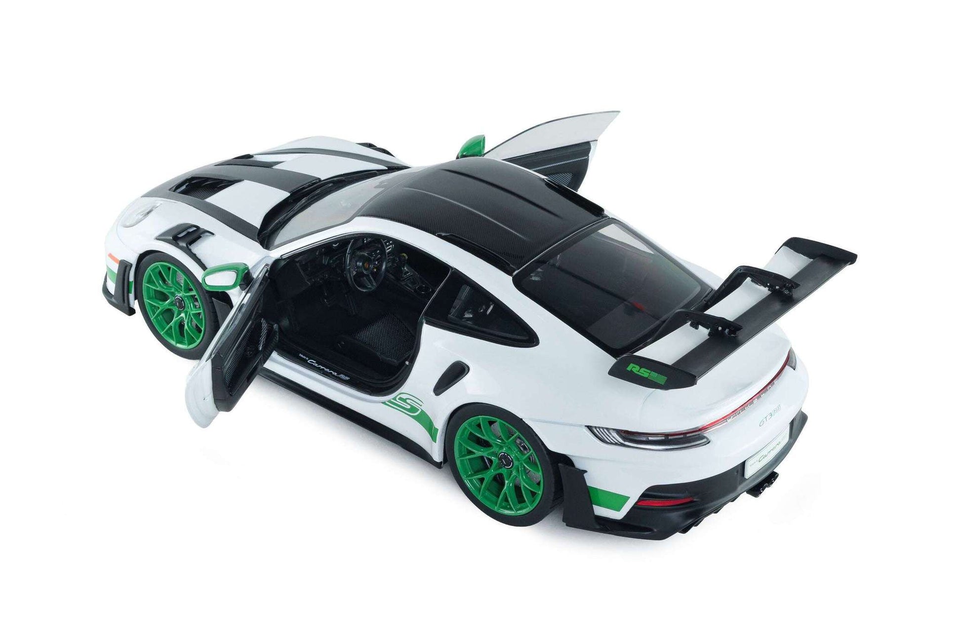 Solido 2024 Porsche 911 992 GT3 RS Weissach Pack White w/ Green Wheels 1:18 STM Diecast Default Title Default Title-