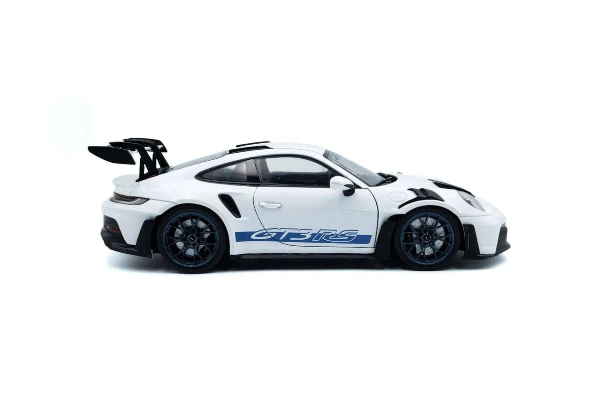 Solido 2024 Porsche 911 992 GT3 RS White w/ Indigo Blue Wheels and Deco 1:18 STM Diecast Default Title Default Title-