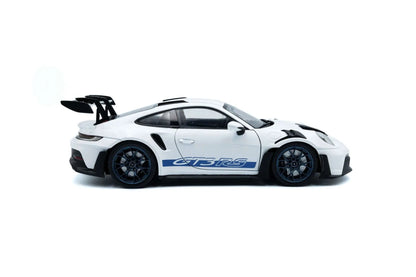 Solido 2024 Porsche 911 992 GT3 RS White w/ Indigo Blue Wheels and Deco 1:18 Cartsfy Inc.