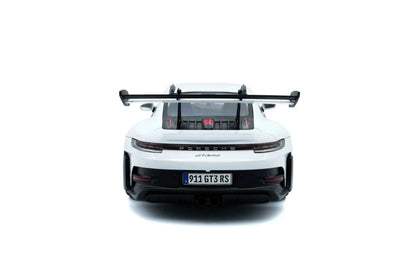 Solido 2024 Porsche 911 992 GT3 RS White w/ Indigo Blue Wheels and Deco 1:18 Cartsfy Inc.