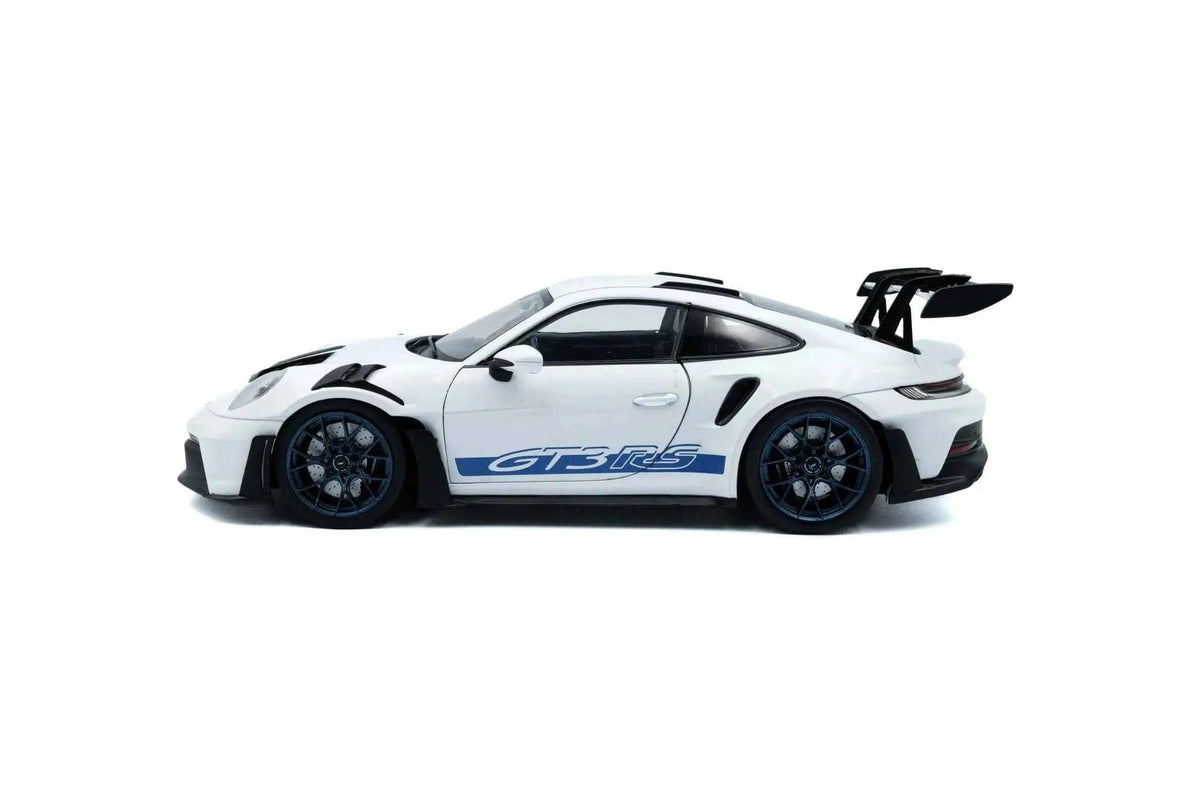 Solido 2024 Porsche 911 992 GT3 RS White w/ Indigo Blue Wheels and Deco 1:18 STM Diecast Default Title Default Title-