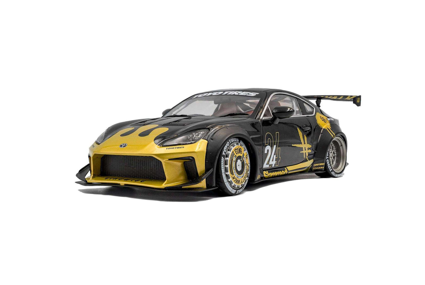 Solido 2024 Toyota GR86 LBWK Body Kit Black & Gold 1:18 Cartsfy Inc.