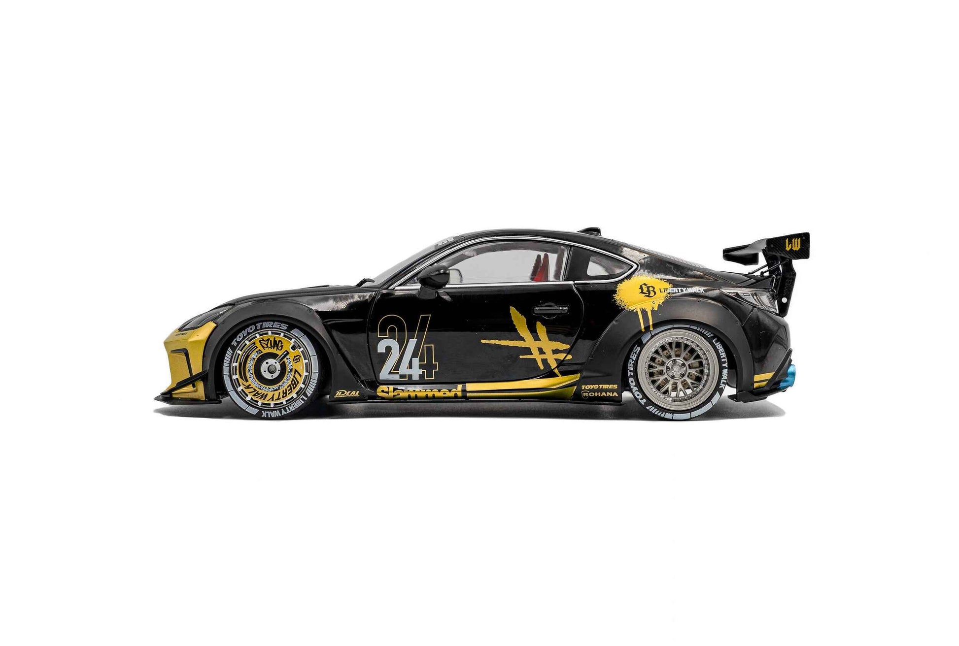 Solido 2024 Toyota GR86 LBWK Body Kit Black & Gold 1:18 Cartsfy Inc.