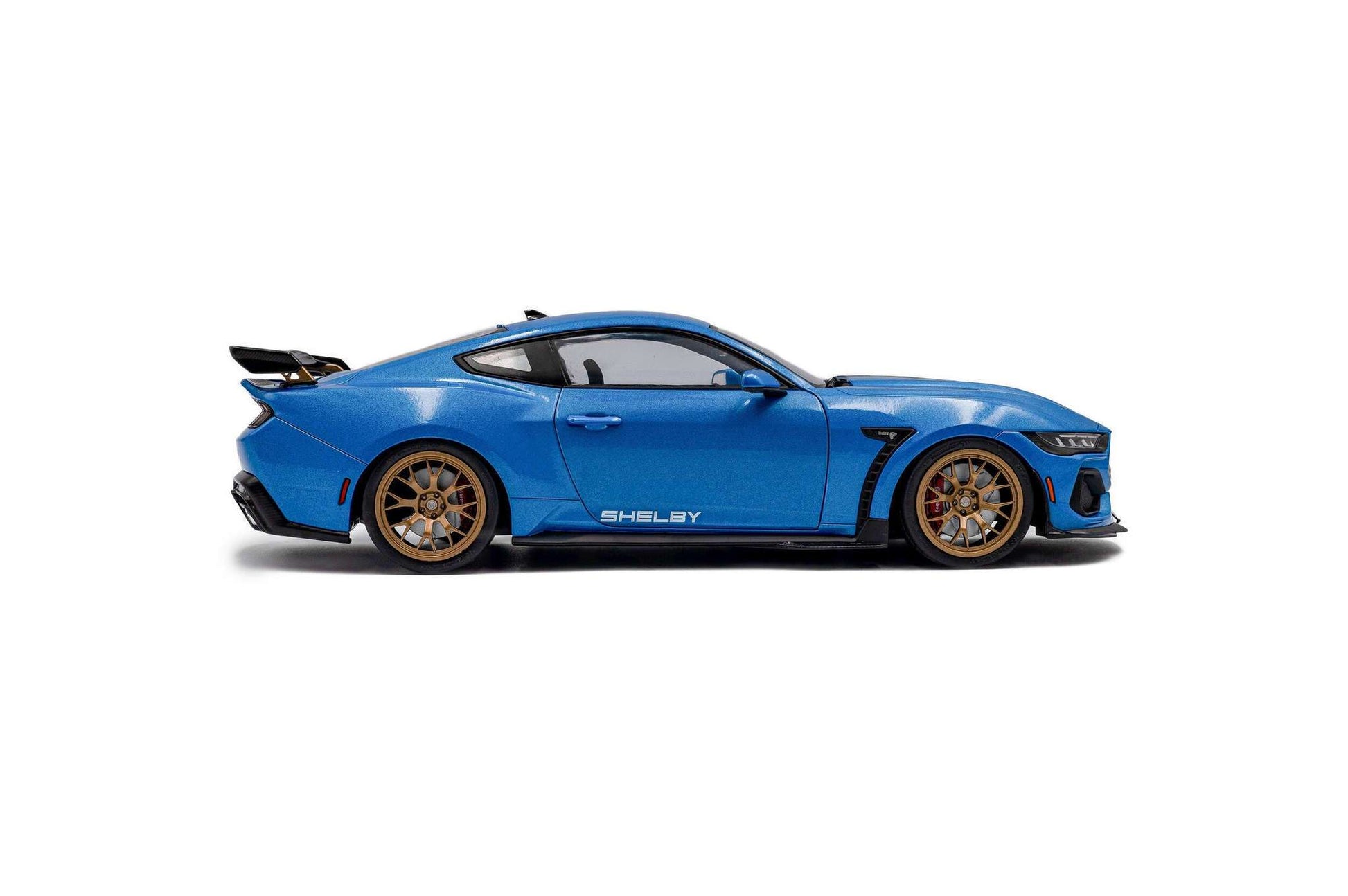 Solido 2025 Ford Shelby Mustang Super Snake Grabber Blue w/ Black Stripes 1:18 STM Diecast Default Title Default Title-