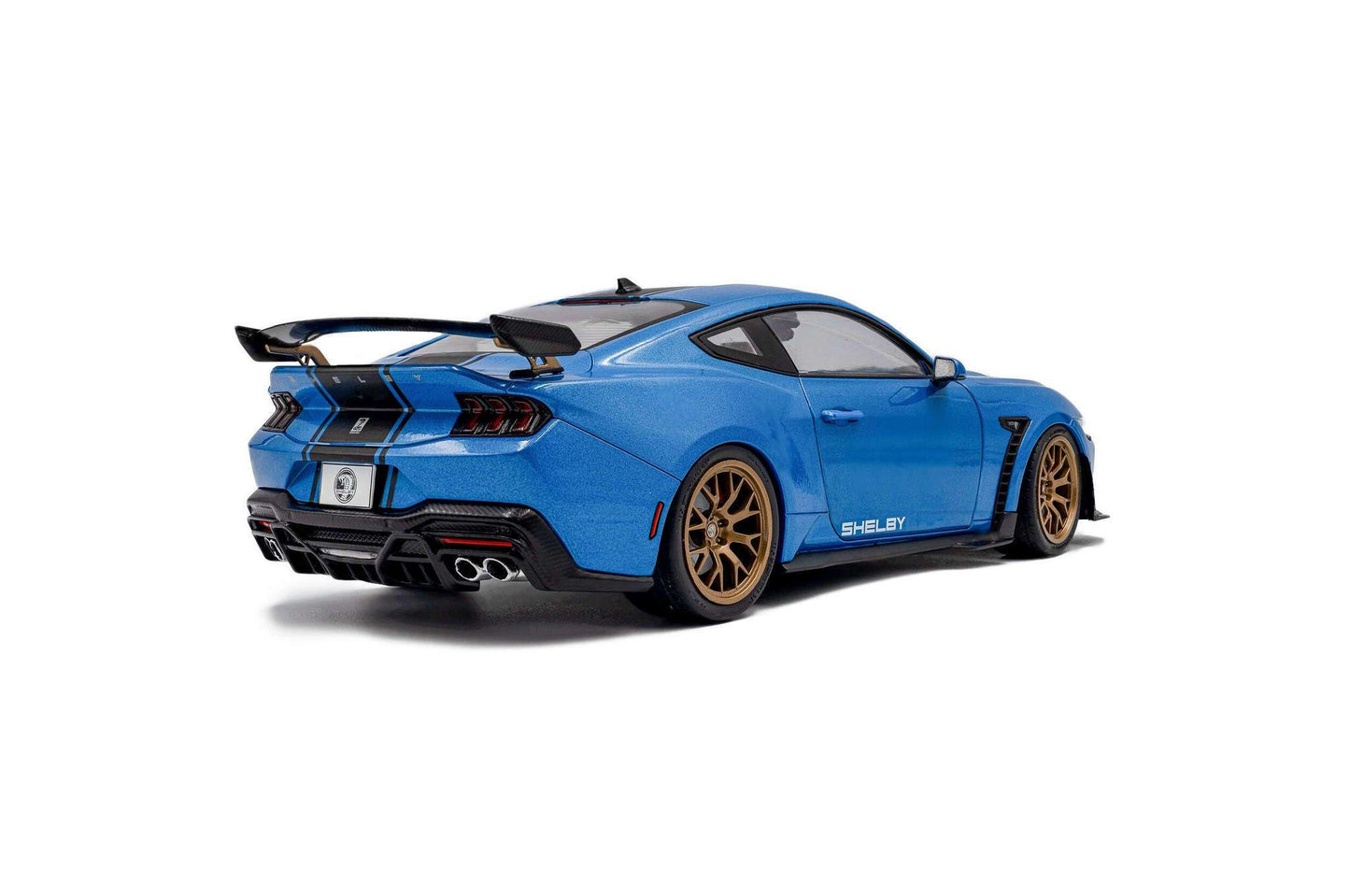 Solido 2025 Ford Shelby Mustang Super Snake Grabber Blue w/ Black Stripes 1:18 STM Diecast Default Title Default Title-