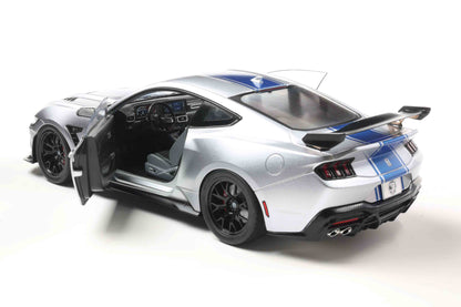 Solido 2025 Ford Shelby Mustang Super Snake Grey with Blue Stripes 1:18 Cartsfy Inc.