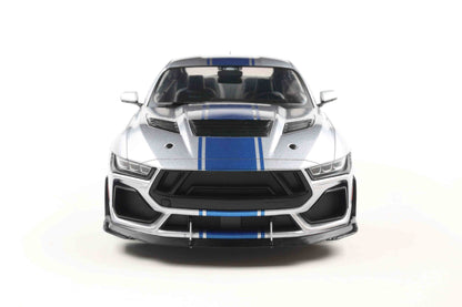 Solido 2025 Ford Shelby Mustang Super Snake Grey with Blue Stripes 1:18 Cartsfy Inc.