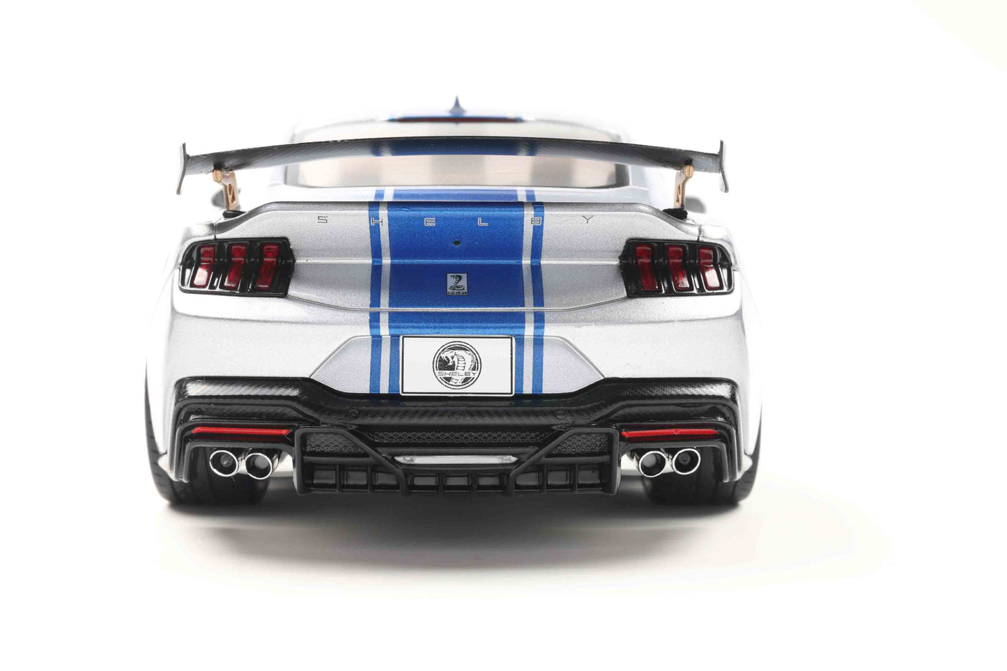 Solido 2025 Ford Shelby Mustang Super Snake Grey with Blue Stripes 1:18 Cartsfy Inc.
