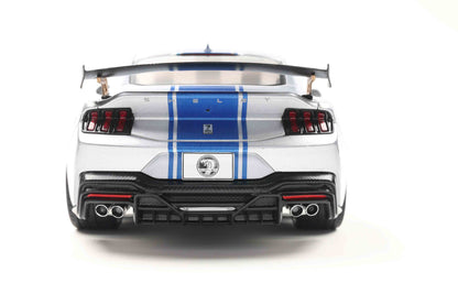 Solido 2025 Ford Shelby Mustang Super Snake Grey with Blue Stripes 1:18 Cartsfy Inc.