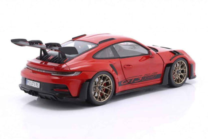 Solido 2024 Porsche 911 992 GT3 RS Guards Red w/ Gold Wheels 1:18 *Defect*